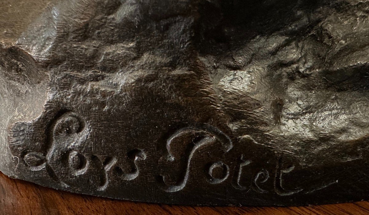 Bronze Sculpture The Lion Conqueror By Loys Potet End Of 19th Century-photo-8