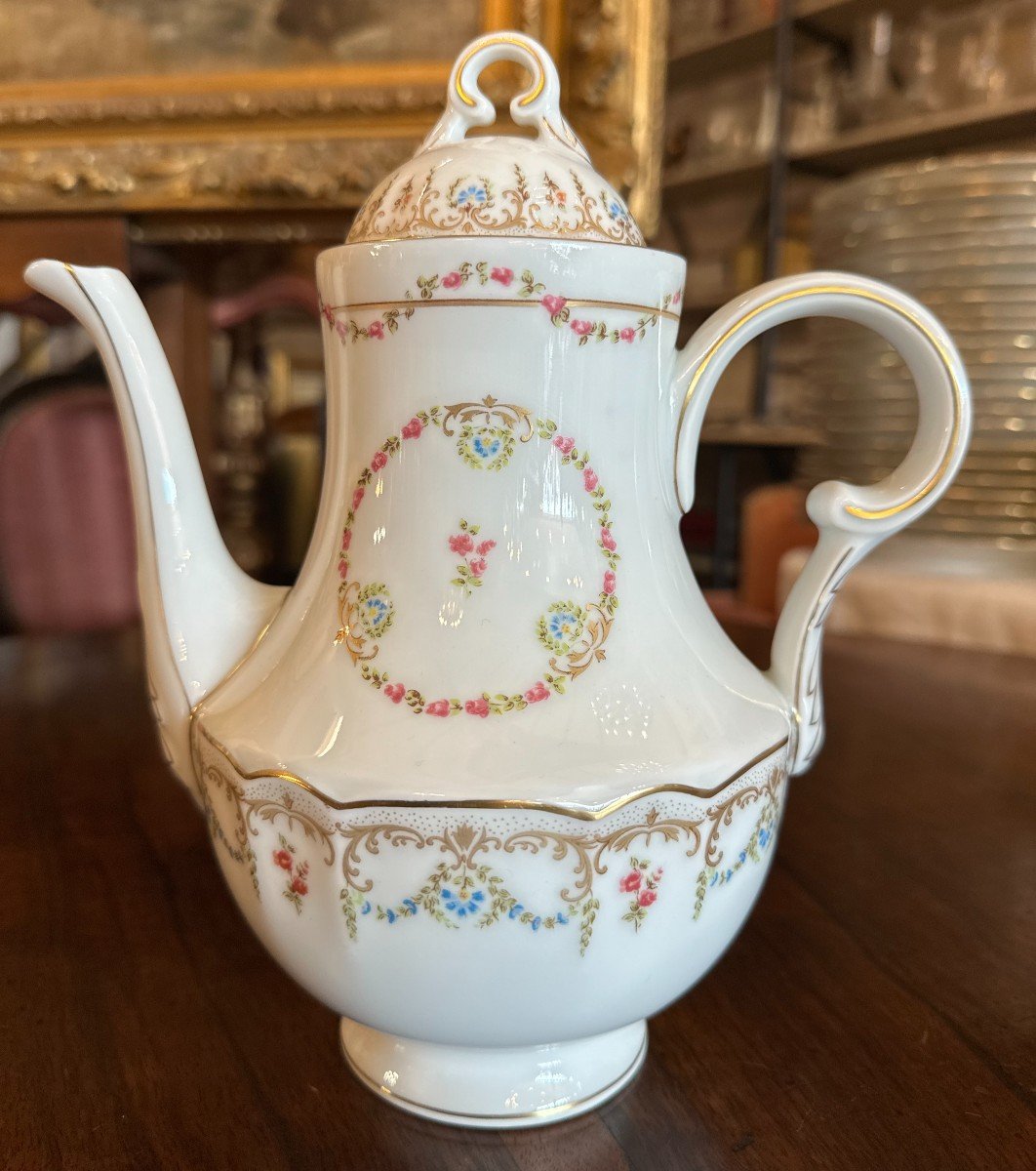 Haviland Limoges Porcelain Coffee Service Mozart Symphonia Model 12 People-photo-2