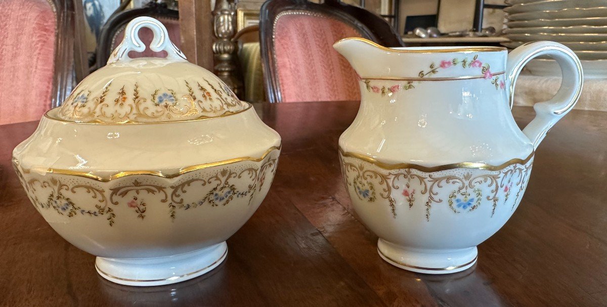 Haviland Limoges Porcelain Coffee Service Mozart Symphonia Model 12 People-photo-1