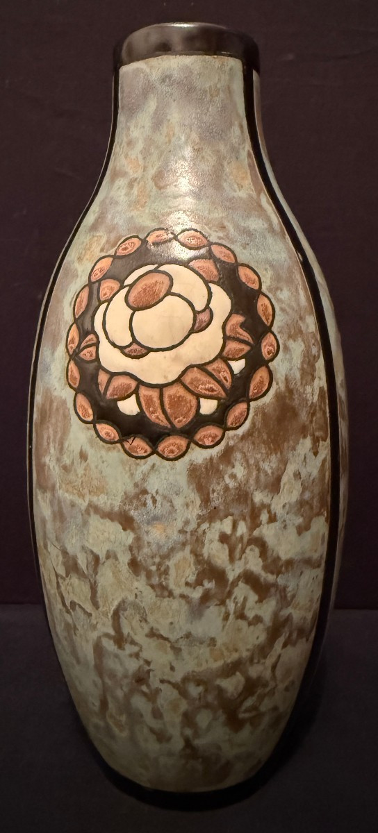 Charles Catteau vase Art Déco D771  grès Kéramis pour Boch Frères La Louvière Belgique 1923-photo-3