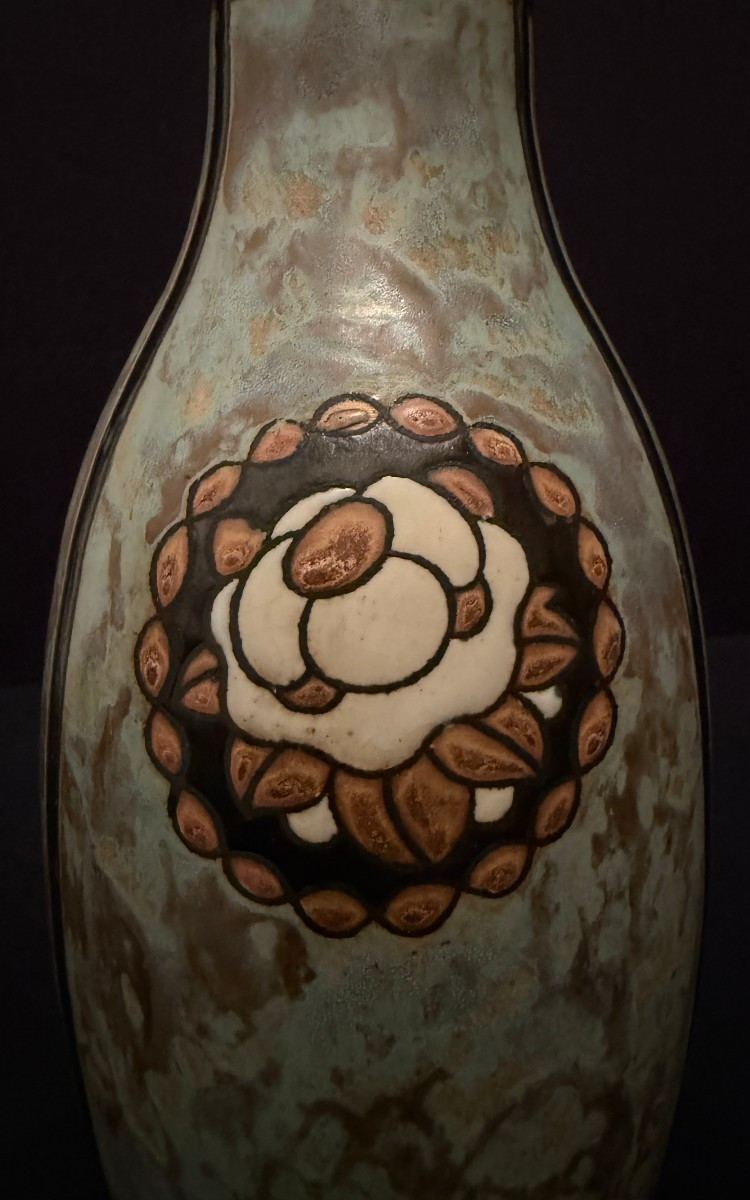 Charles Catteau vase Art Déco D771  grès Kéramis pour Boch Frères La Louvière Belgique 1923-photo-4