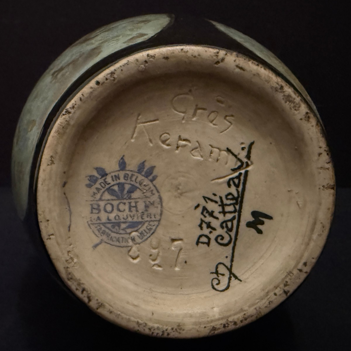 Charles Catteau vase Art Déco D771  grès Kéramis pour Boch Frères La Louvière Belgique 1923-photo-7