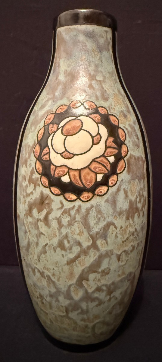 Charles Catteau vase Art Déco D771  grès Kéramis pour Boch Frères La Louvière Belgique 1923
