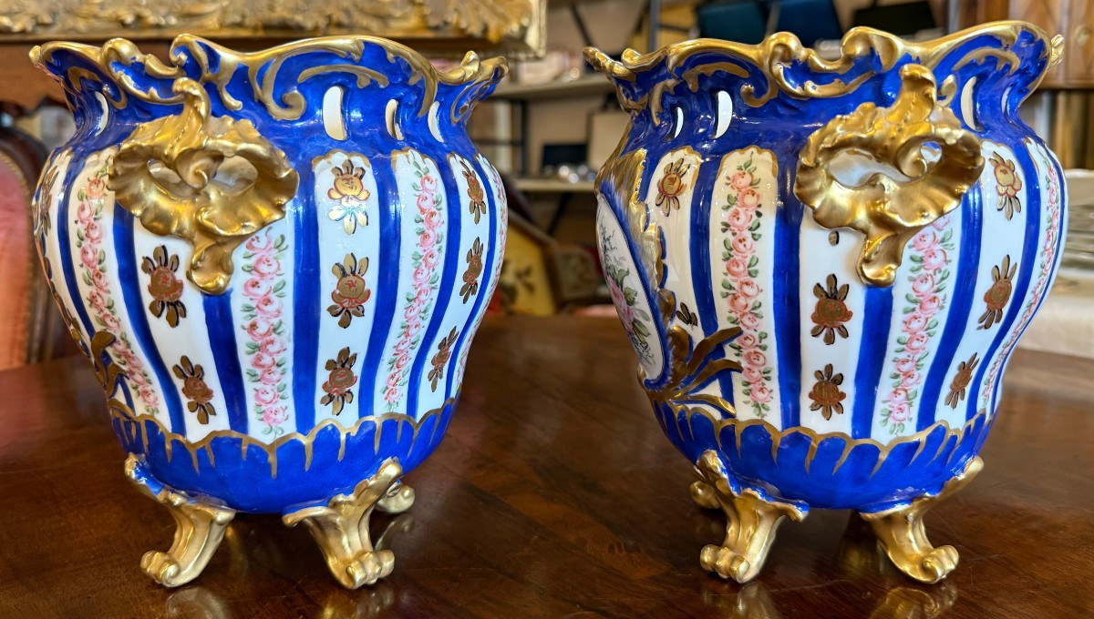 Louis XV Porcelain Set By L Pichon In Limoges, 20th Century-photo-4