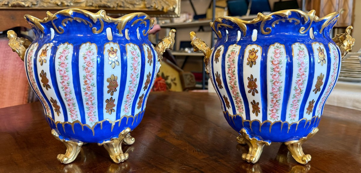 Louis XV Porcelain Set By L Pichon In Limoges, 20th Century-photo-1