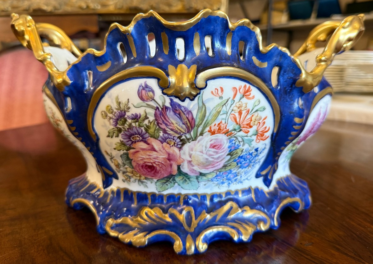 Louis XV Porcelain Set By L Pichon In Limoges, 20th Century-photo-4
