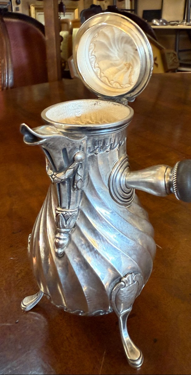 Small Jug Called Selfish In Solid Silver, Goldsmith Charles Folliot 1891 Paris 13.5 Cm-photo-6