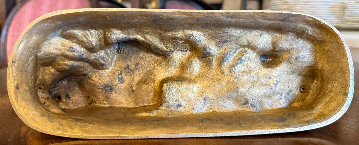 Gilded Bronze Sculpture Of A Pointing Spaniel Hunting Dog After Jules Moignez-photo-8