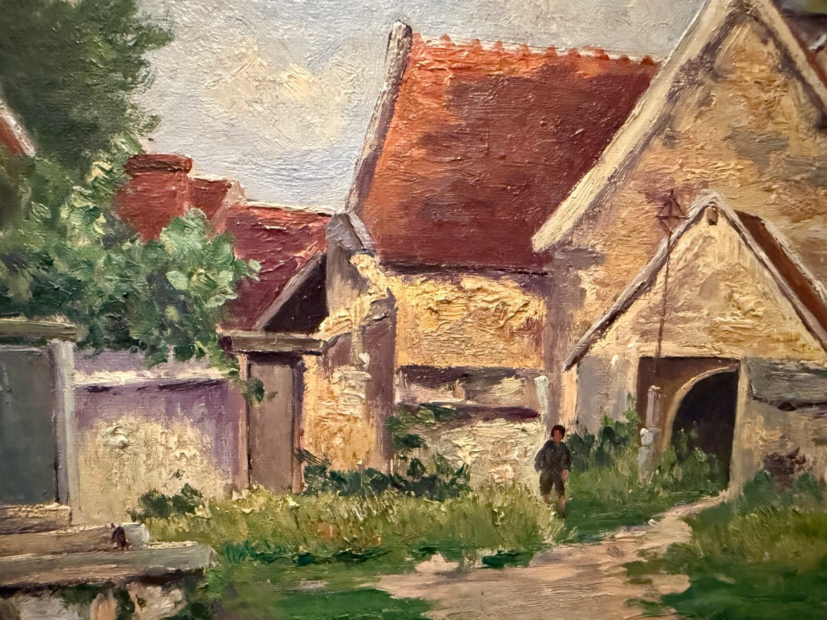 Tableau l'église de Gommecourt par Jacques Henri DELPY début XXème-photo-6