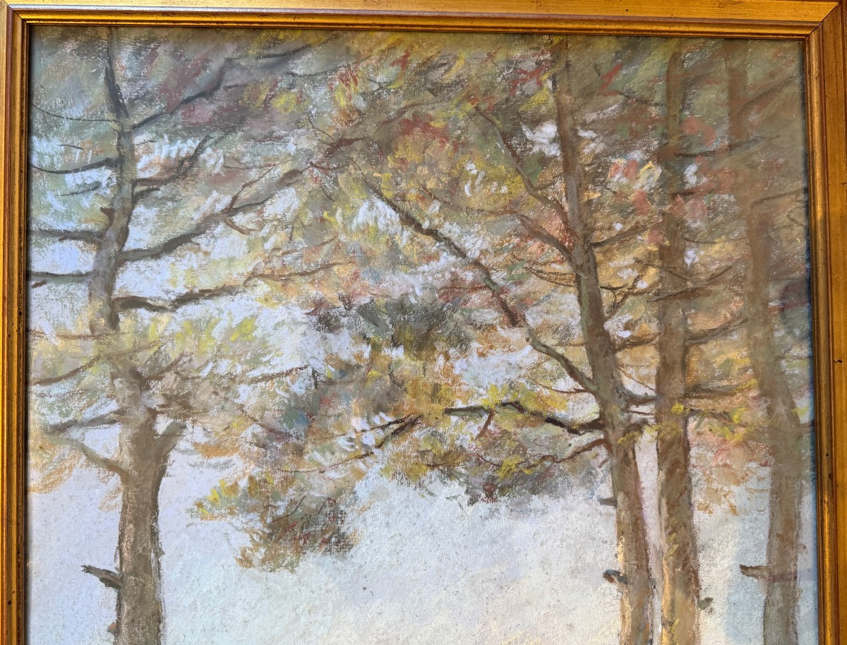 Very Large Pastel Of The Wild Coast Royan  By Camille Mériot In Rochefort-photo-2