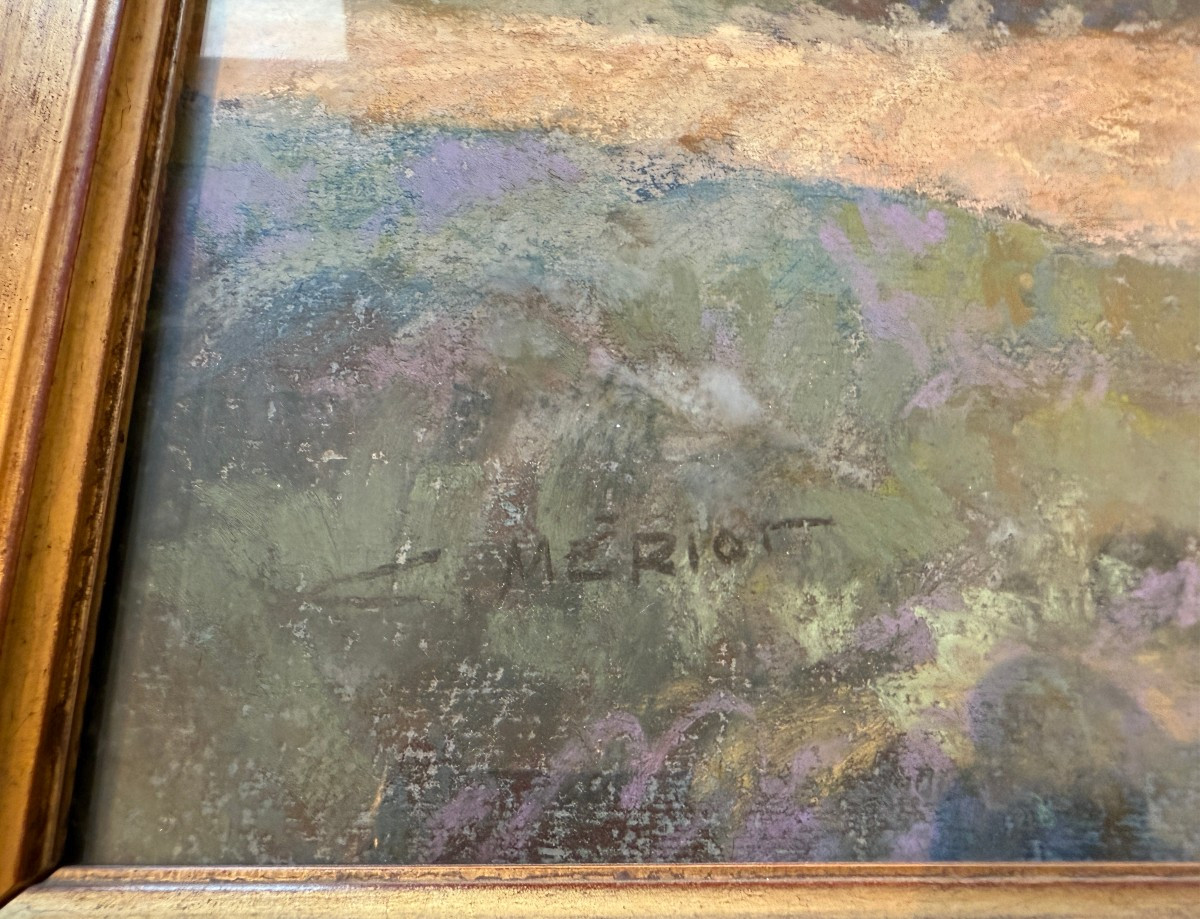 Very Large Pastel Of The Wild Coast Royan  By Camille Mériot In Rochefort-photo-7