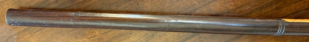 Captain's Cane In Guaiac Wood, 19th Century Port Work-photo-5