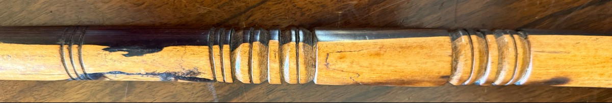 Captain's Cane In Guaiac Wood, 19th Century Port Work-photo-7