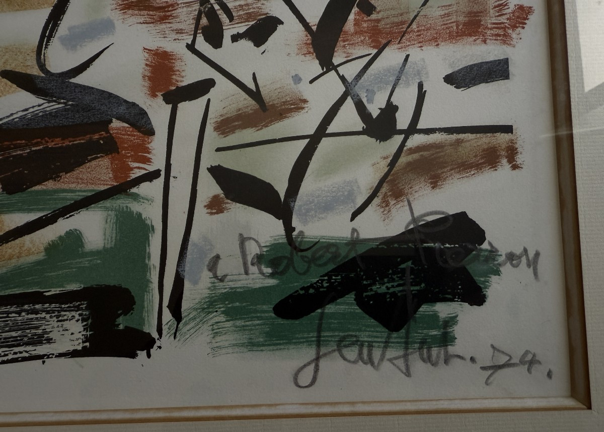 Gen Paul grande lithographie couleur les sulkys épreuve d'artiste 1974-photo-7