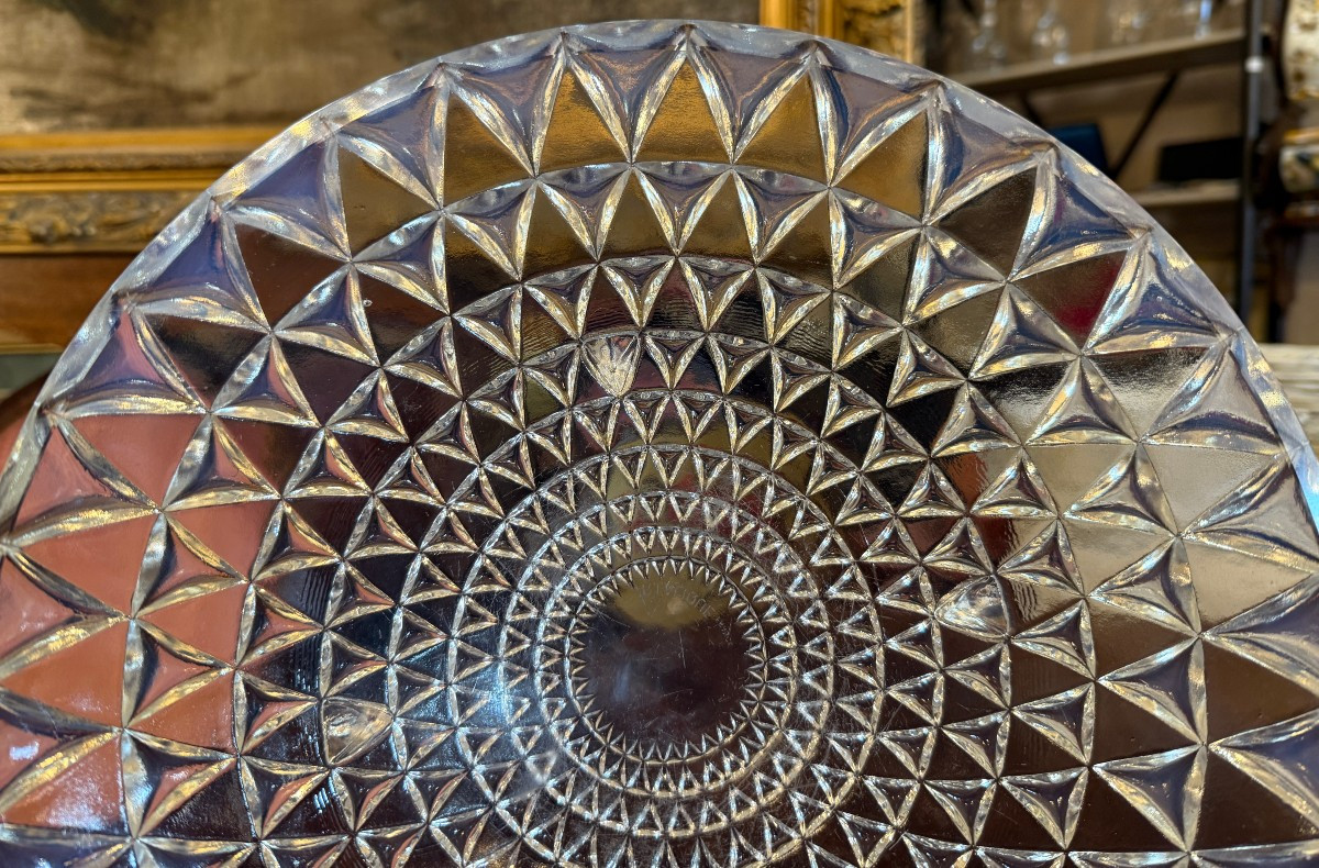R Lalique coupe Art Déco verre blanc opalescent modèle Rosace 1930-photo-2