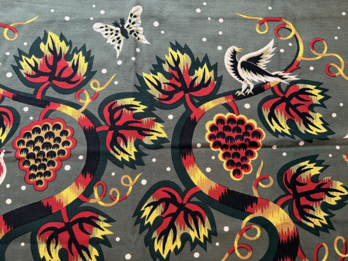 Jean Picart Le Doux tapisserie de laine imprimée à la main La Treille Robert Four éditeur c1950-photo-3
