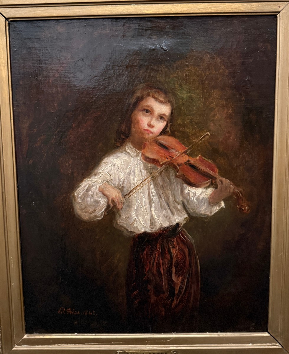 édouard Frère Painting Child Playing The Violin 1848-photo-3