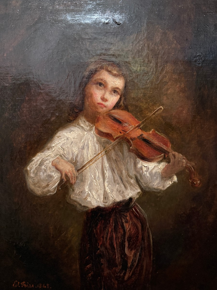 édouard Frère Painting Child Playing The Violin 1848-photo-4