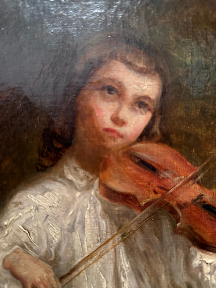 édouard Frère Painting Child Playing The Violin 1848-photo-3