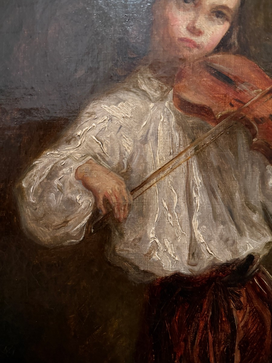 édouard Frère Painting Child Playing The Violin 1848-photo-5