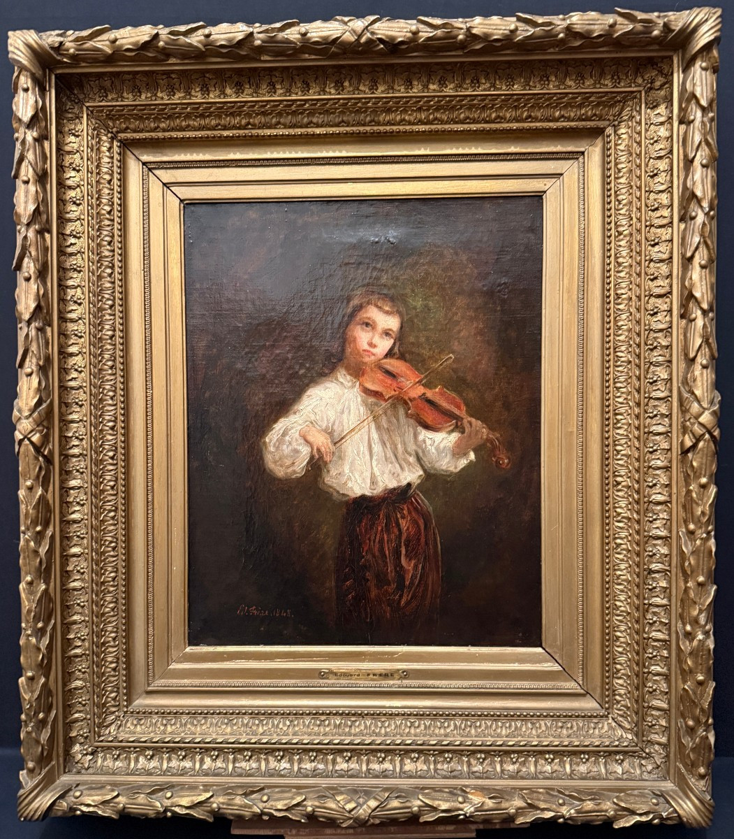 édouard Frère Painting Child Playing The Violin 1848