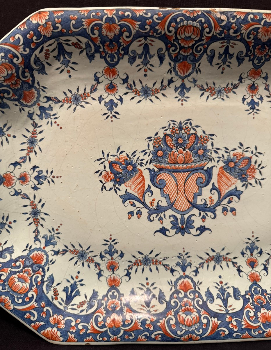 Rouen Earthenware Basket From The 18th Century-photo-3