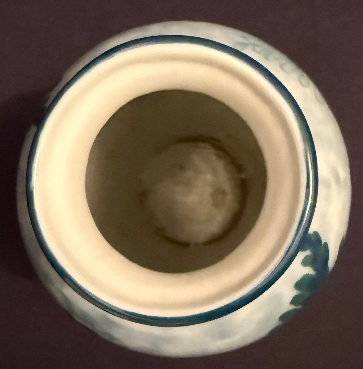 Vase porcelaine Art Déco aux fougères par Camille Tharaud à Limoges vers 1930-photo-7