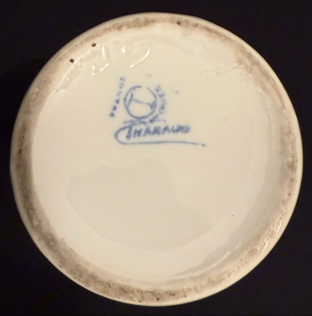 Vase porcelaine Art Déco aux fougères par Camille Tharaud à Limoges vers 1930-photo-8