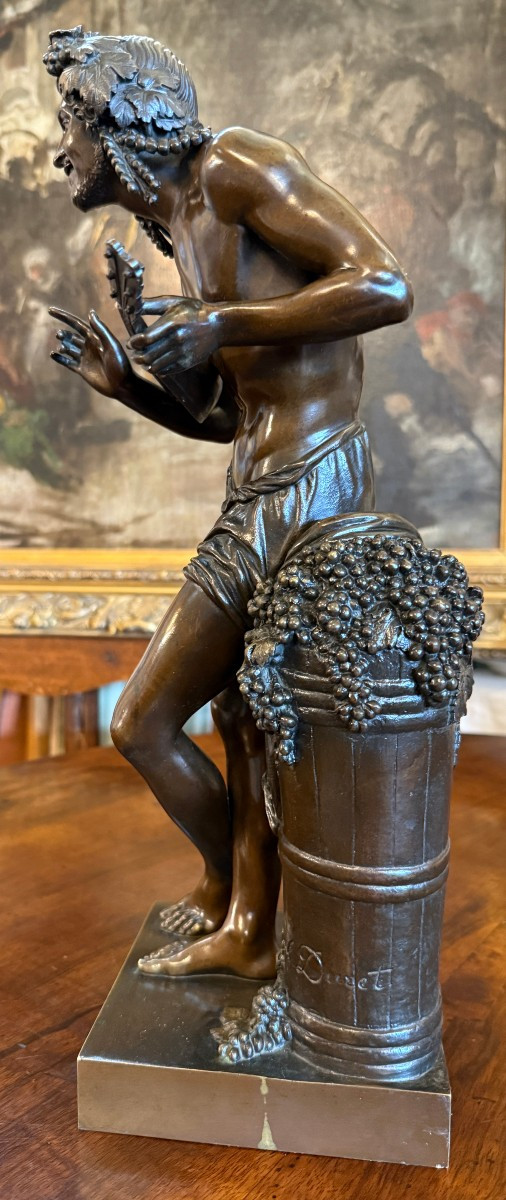 Sculpture bronze l' Improvisateur napolitain par Francisque Duret fonte de Delafontaine  XIXème-photo-4