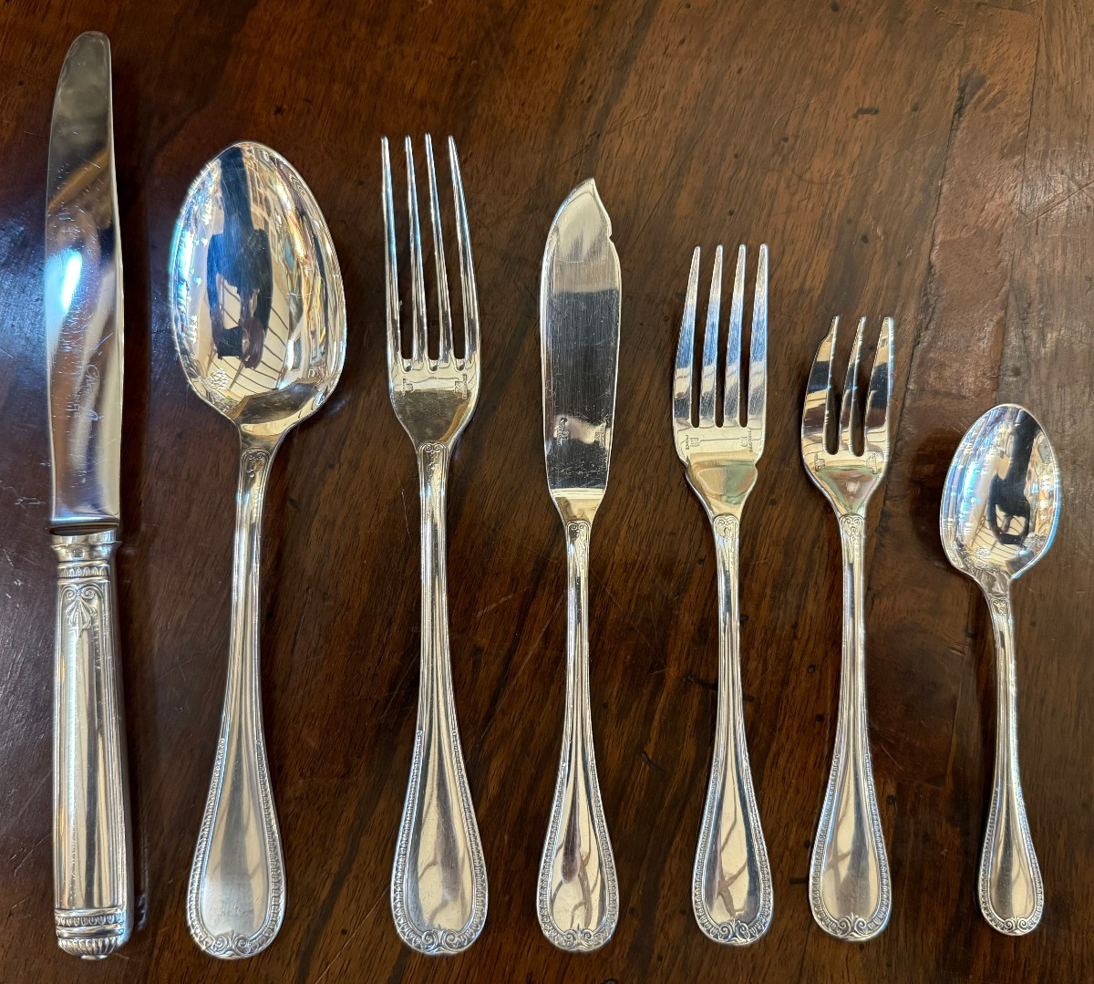 Christofle Ménagère Modèle Malmaison Empire 86 Pièces
