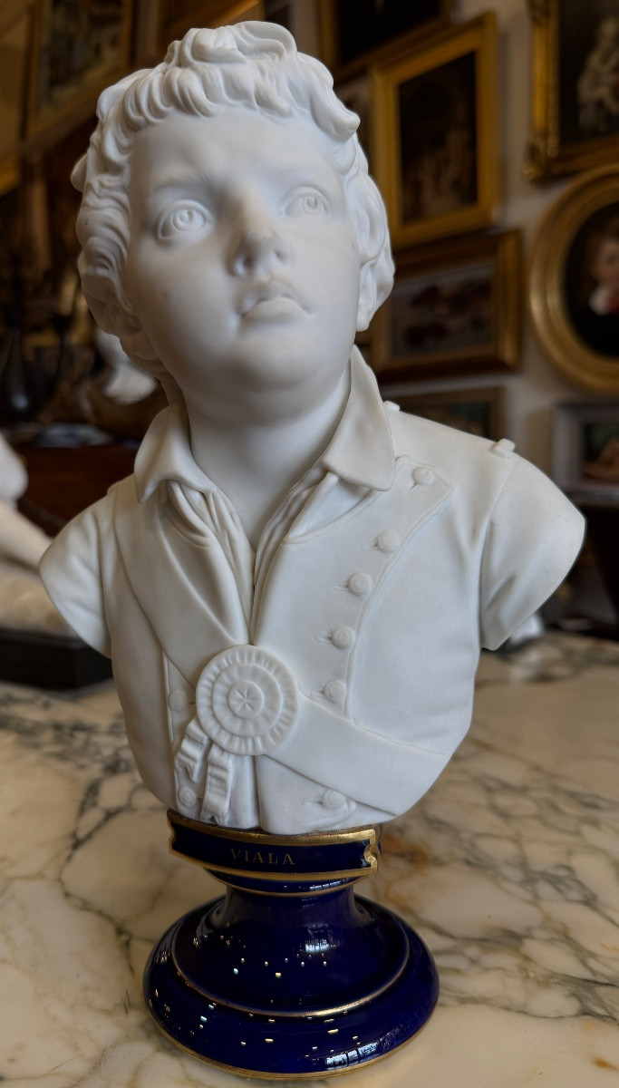 Sèvres Porcelain Bust Of Joseph Viala 1894