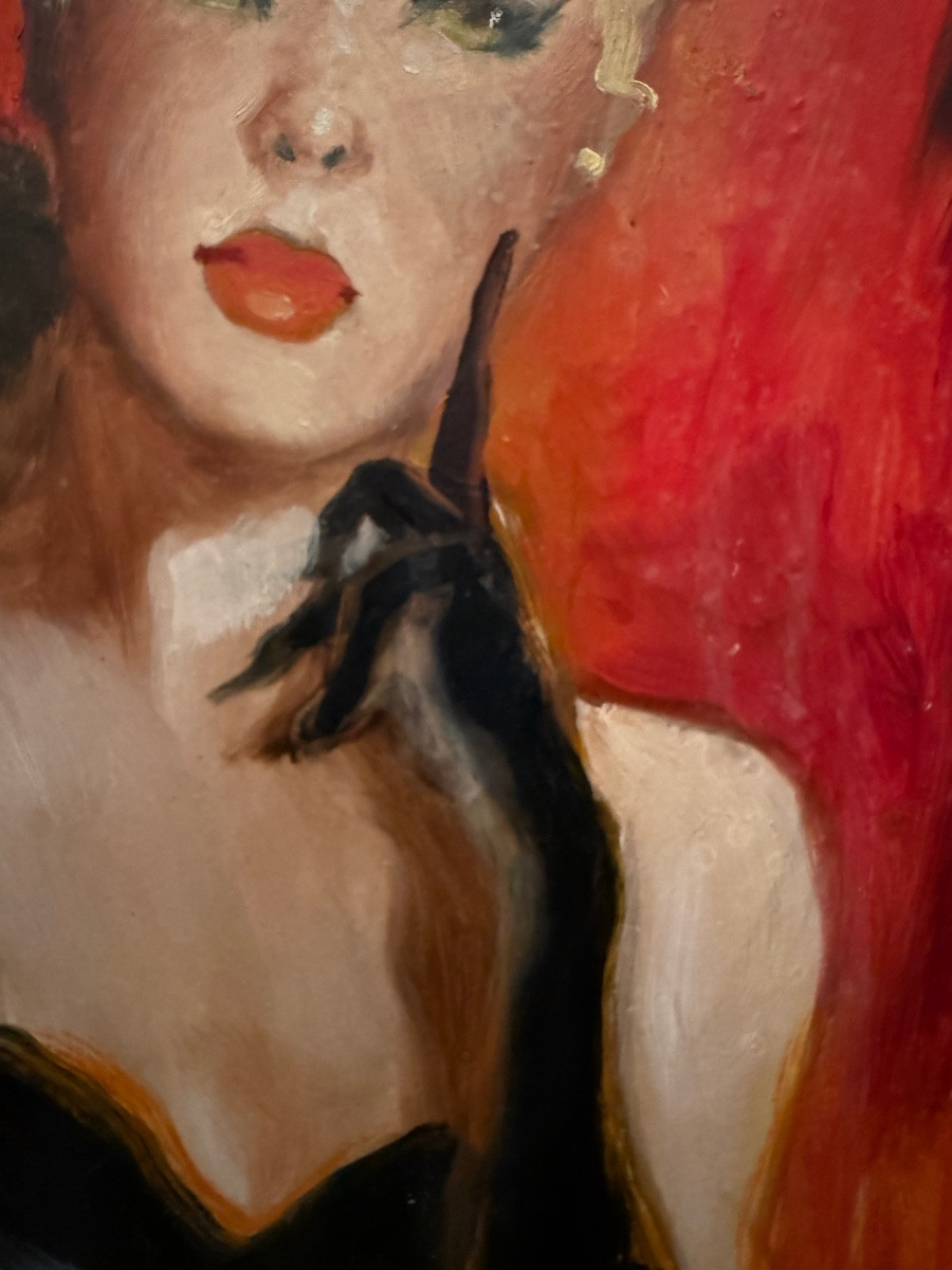 Portrait Painting Of A Woman From Madrid In Paris By Vicente Cristellys-photo-2