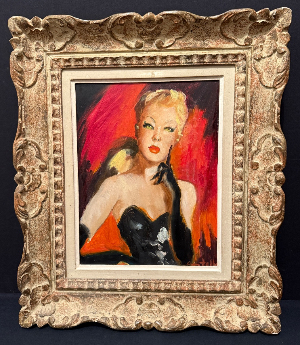 Portrait Painting Of A Woman From Madrid In Paris By Vicente Cristellys