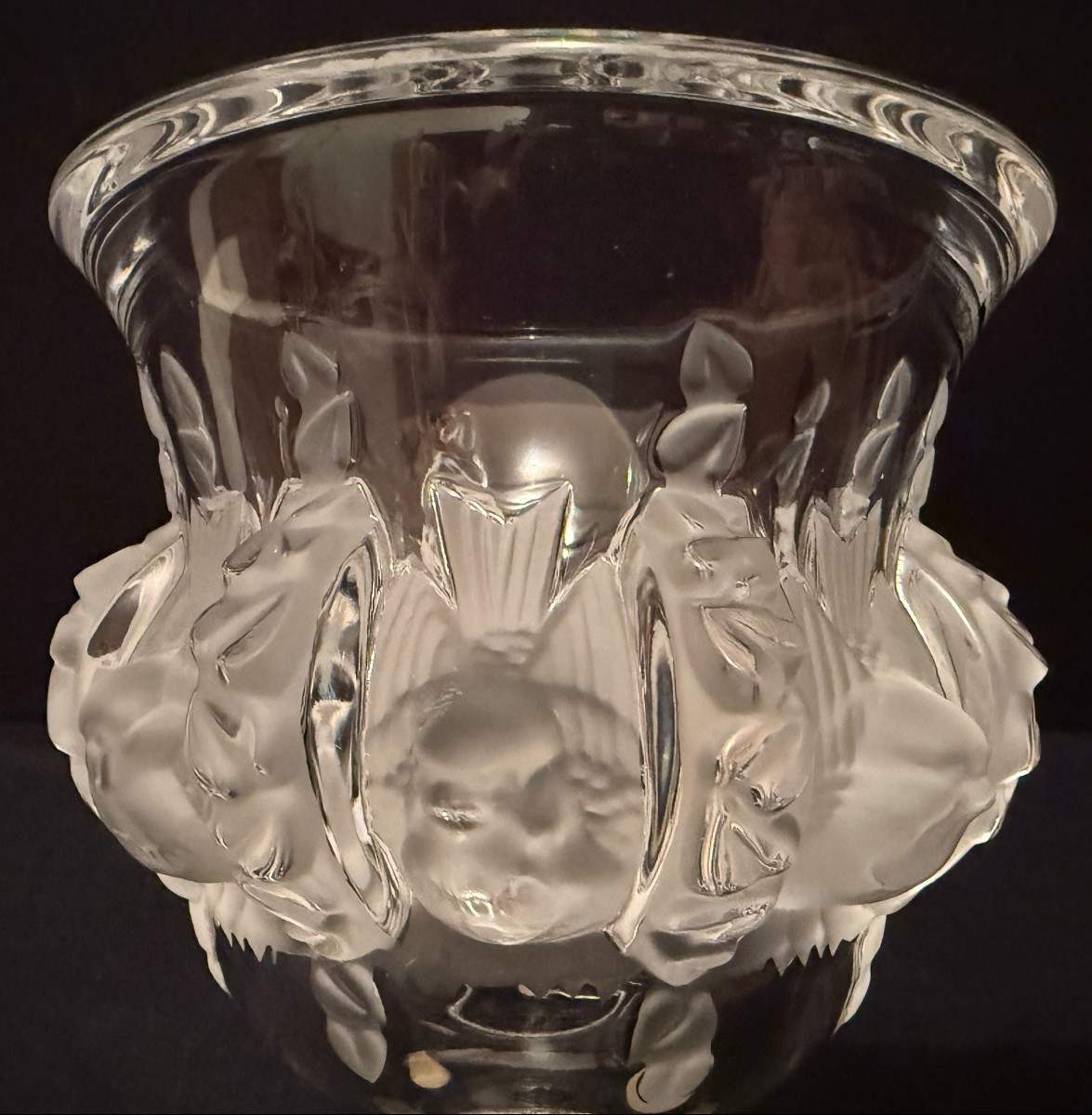 Lalique Crystal Vase With  Birds , Dampierre Model, 1848-photo-2