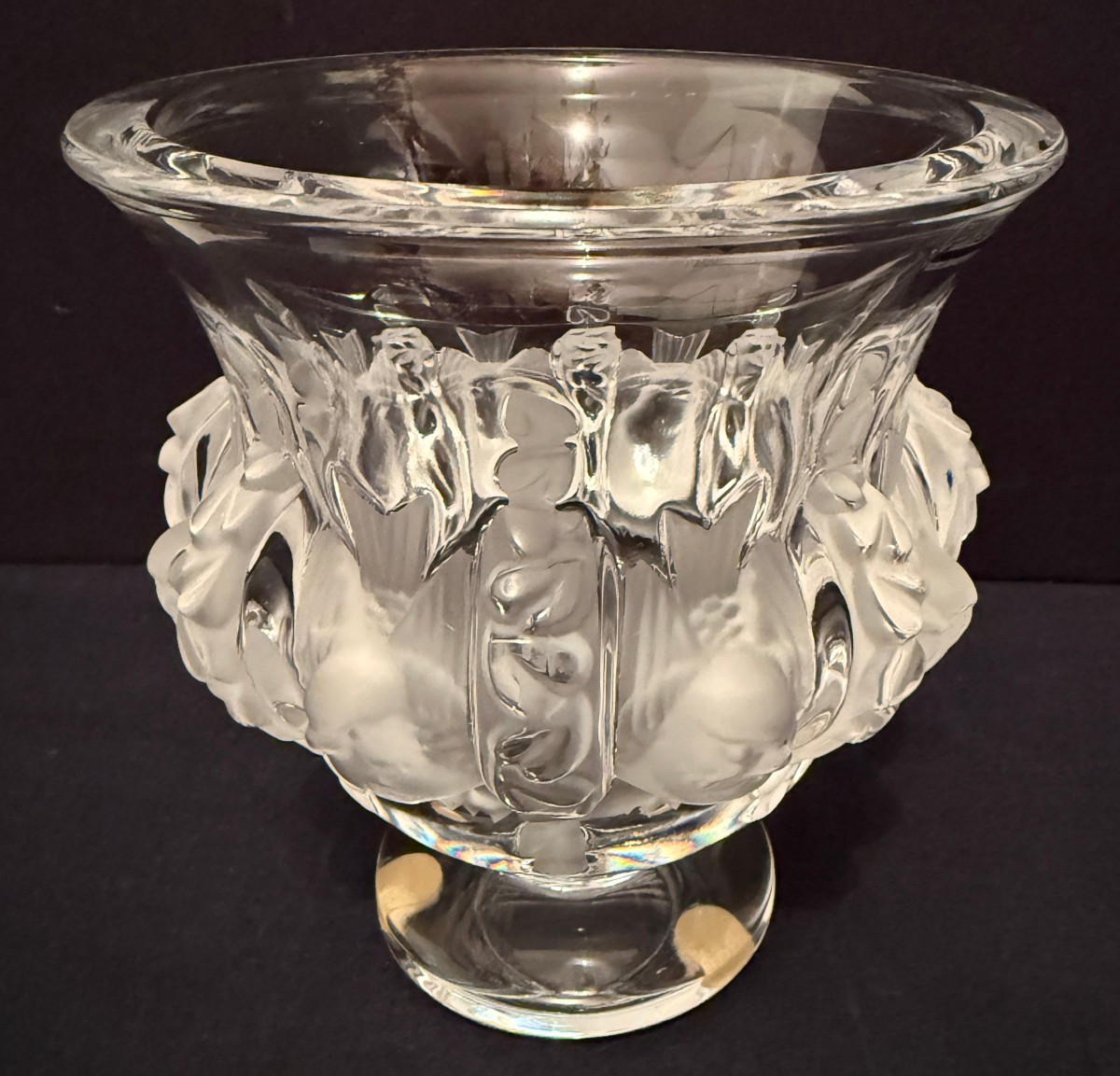 Lalique Crystal Vase With  Birds , Dampierre Model, 1848-photo-4