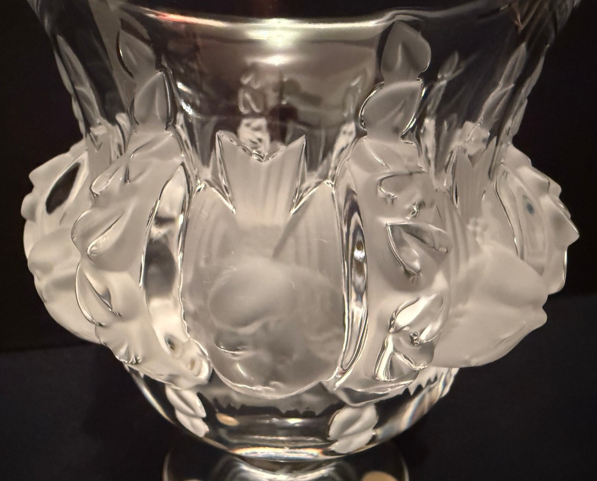 Lalique Crystal Vase With  Birds , Dampierre Model, 1848-photo-1