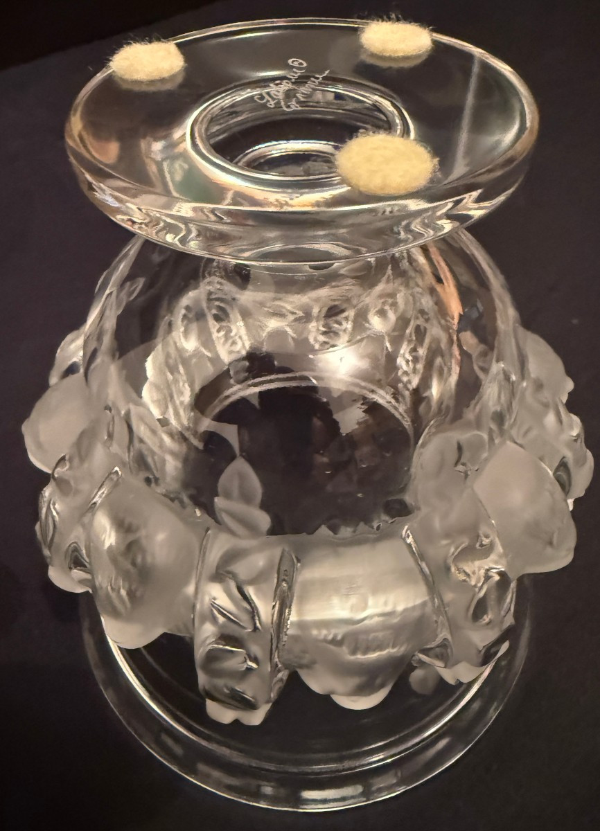 Lalique Crystal Vase With  Birds , Dampierre Model, 1848-photo-4