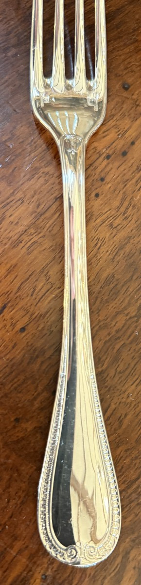 Christofle 12 grandes fourchettes modèle Malmaison Empire-photo-1