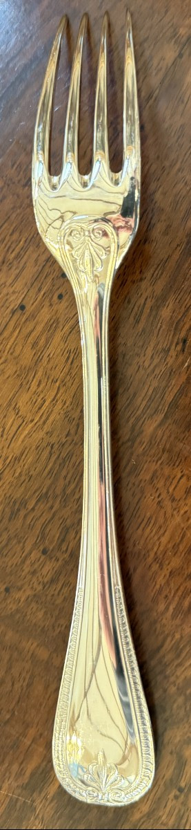 Christofle 12 grandes fourchettes modèle Malmaison Empire-photo-2