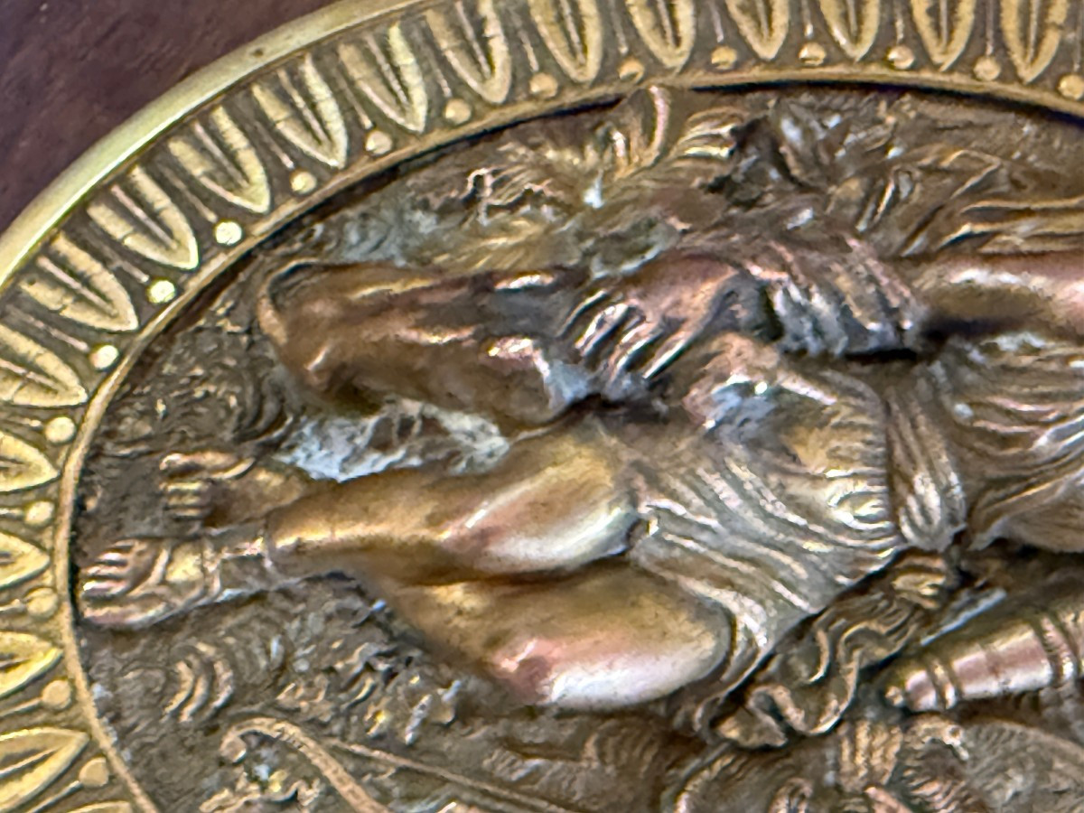 Boîte à bijoux bronze doré Diane endormie d'après Clodion fin XIXème-photo-3