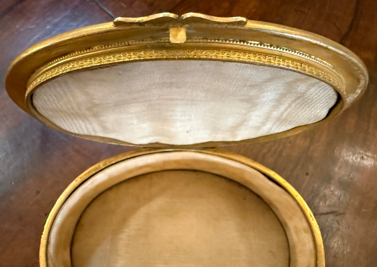 Boîte à bijoux bronze doré Diane endormie d'après Clodion fin XIXème-photo-7