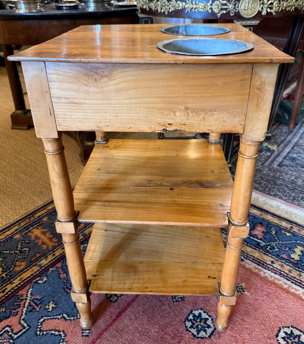 Meuble rafraîchissoir jardinière en merisier époque Directoire fin XVIIIème-photo-1