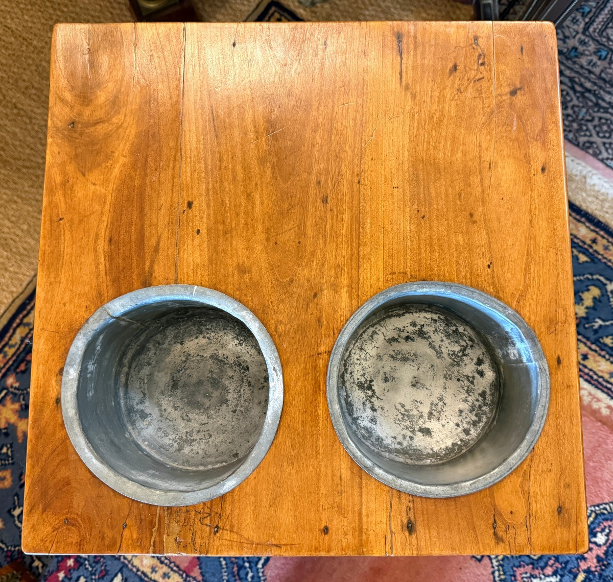 Meuble rafraîchissoir jardinière en merisier époque Directoire fin XVIIIème-photo-3