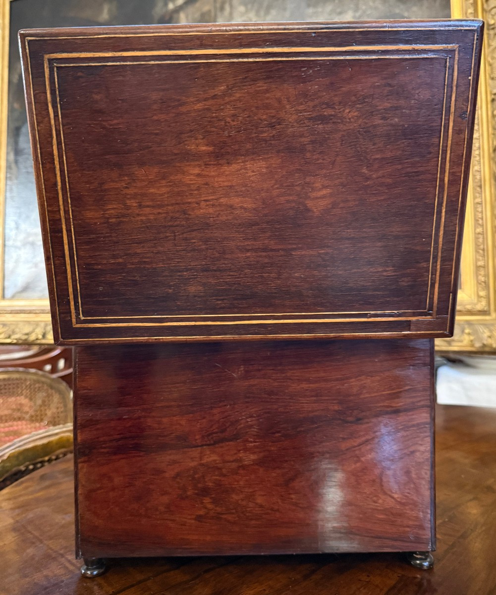 Charles X Period Liquor Cabinet With Rosewood And Lemonwood Marquetry And Crystal Interior-photo-4