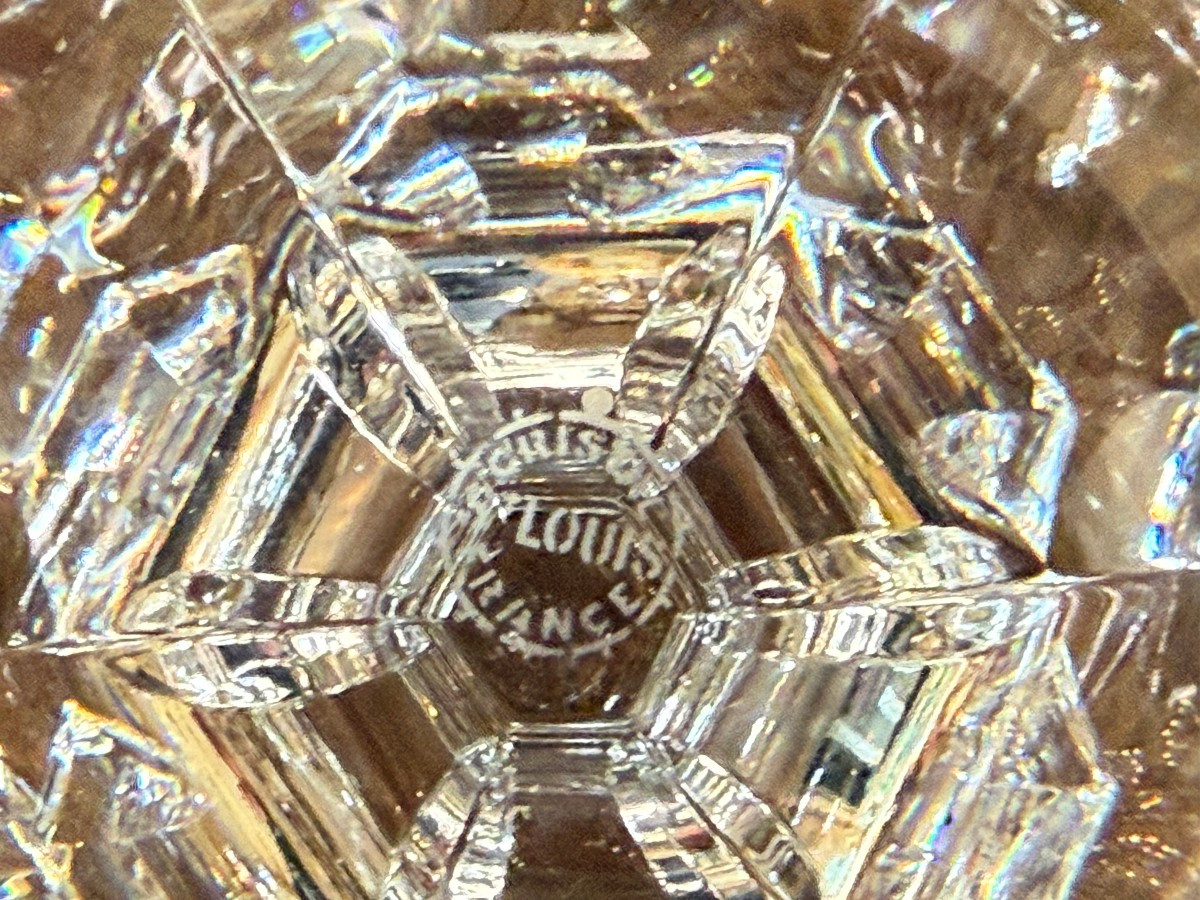 Saint Louis 9 Large Crystal Champagne Coupes, Chambord Model-photo-8