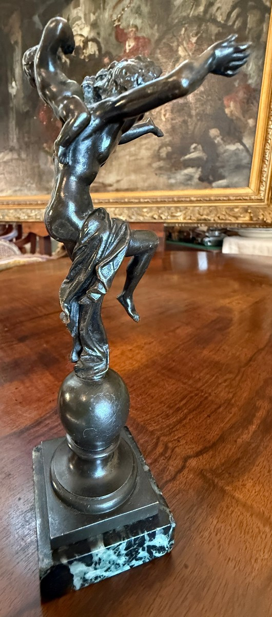 Small Bronze Sculpture Depicting A Bacchanal In The Style Of Clodion, Cast In The Late 19th Century.-photo-3