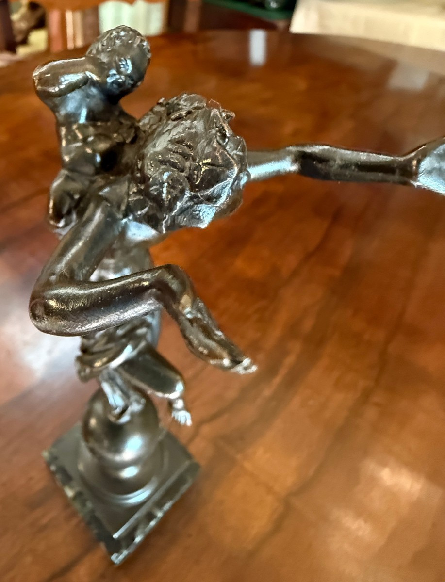 Small Bronze Sculpture Depicting A Bacchanal In The Style Of Clodion, Cast In The Late 19th Century.-photo-6