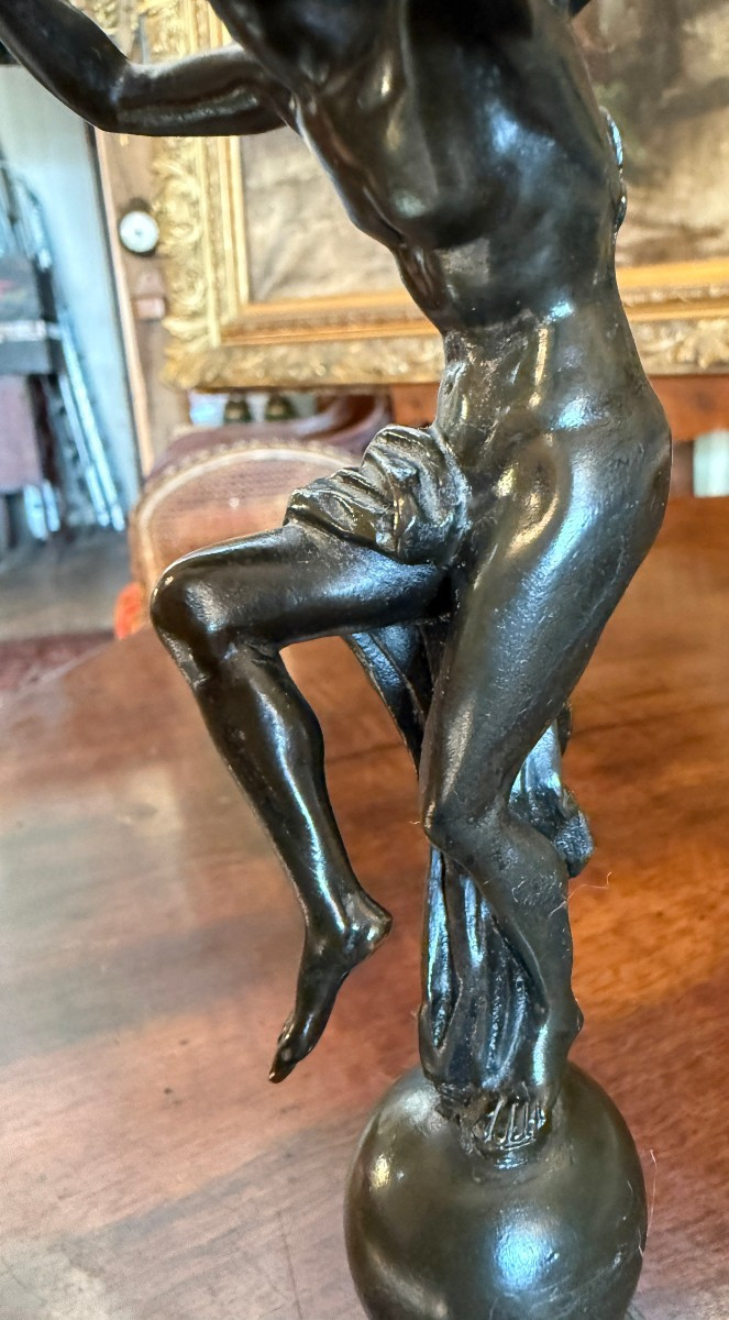 Small Bronze Sculpture Depicting A Bacchanal In The Style Of Clodion, Cast In The Late 19th Century.-photo-8