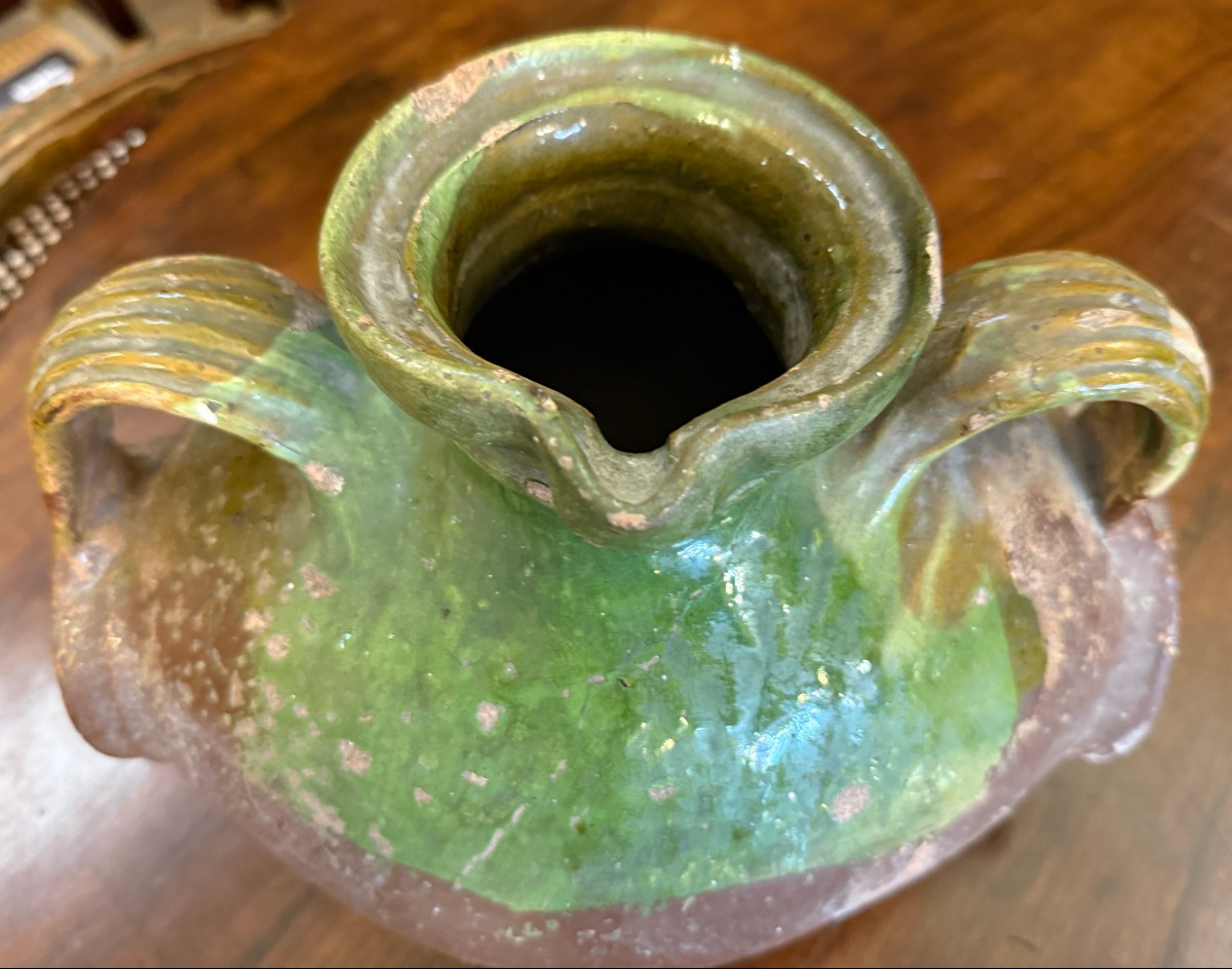 Glazed Terracotta Walnut Oil Barrel, La Chapelle-des-pots, Saintonge, Early 19th Century-photo-2