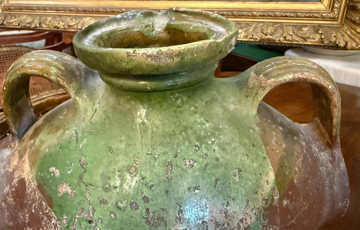 Glazed Terracotta Walnut Oil Barrel, La Chapelle-des-pots, Saintonge, Early 19th Century-photo-2